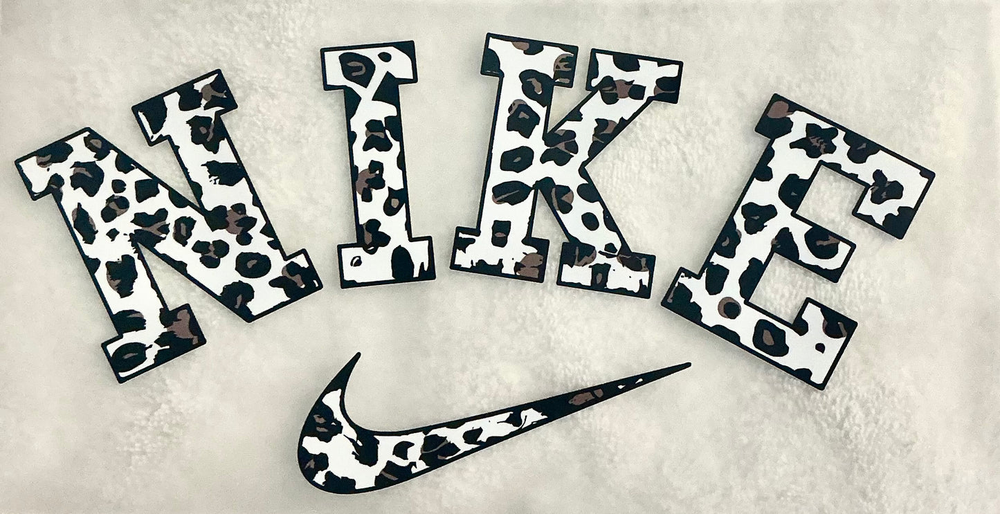 Brown cow print Nike T-shirt transfer