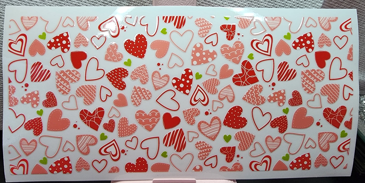 1-Red,Pink, Green hearts