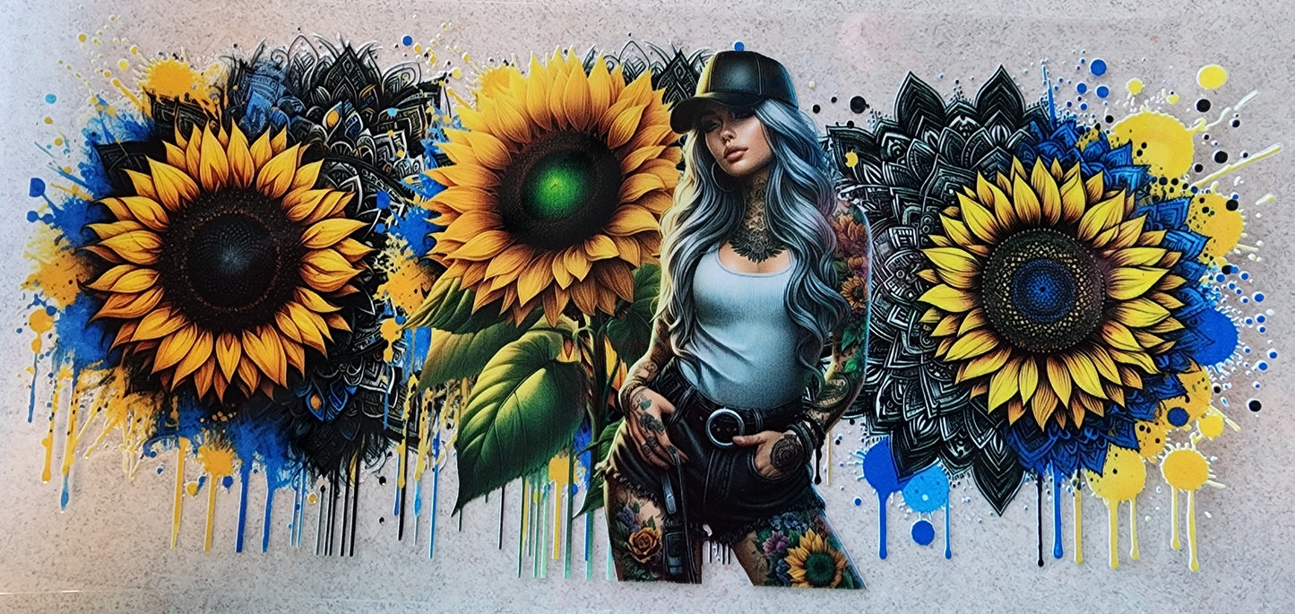 119-Sun Flower Girl Decals