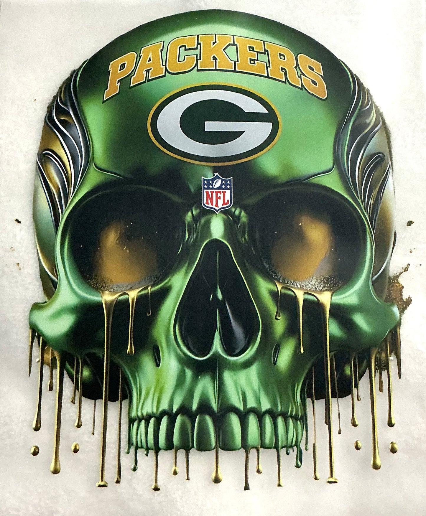 Packers skull T-shirt transfer