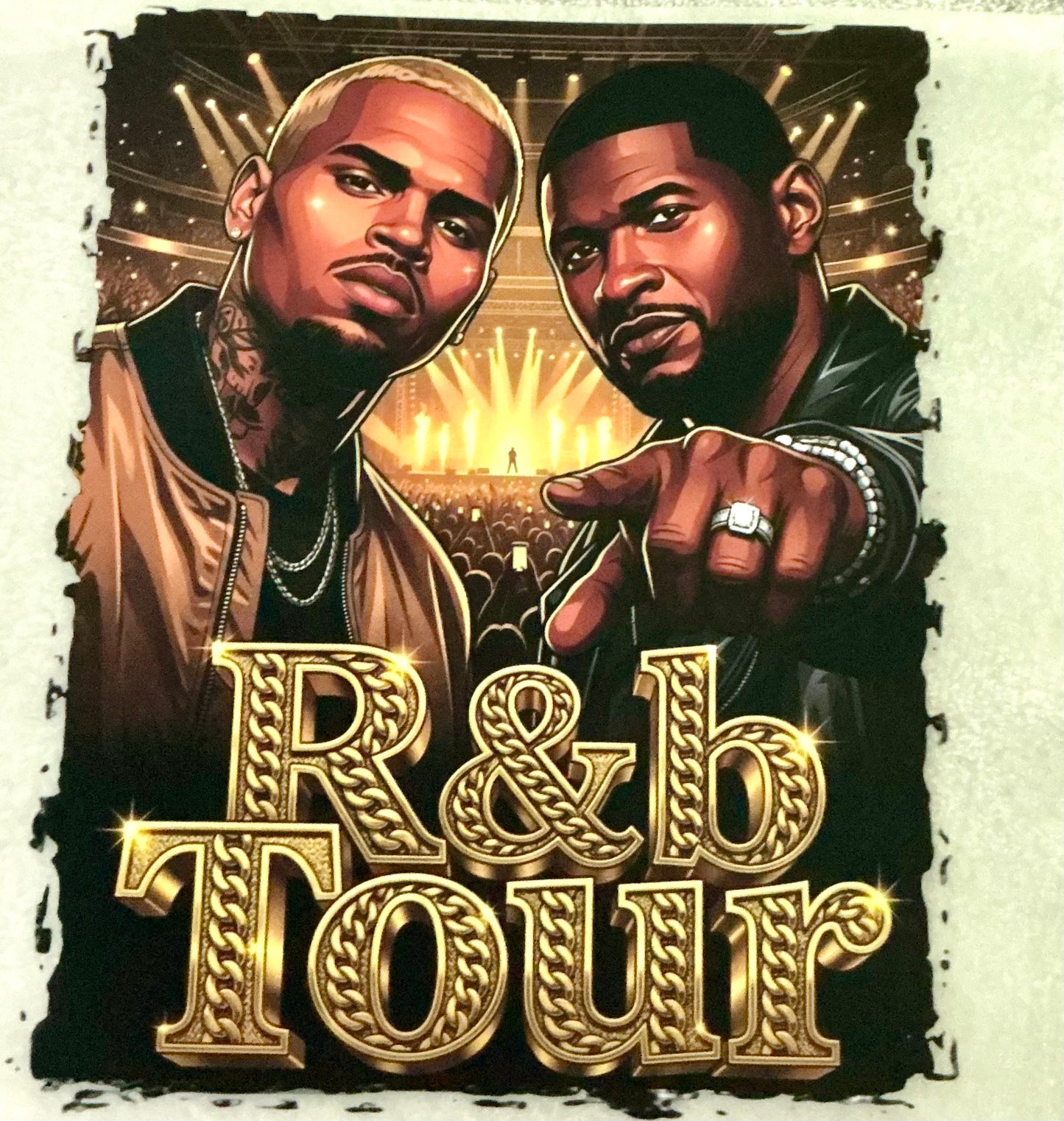 R&B tour t-shirt transfer