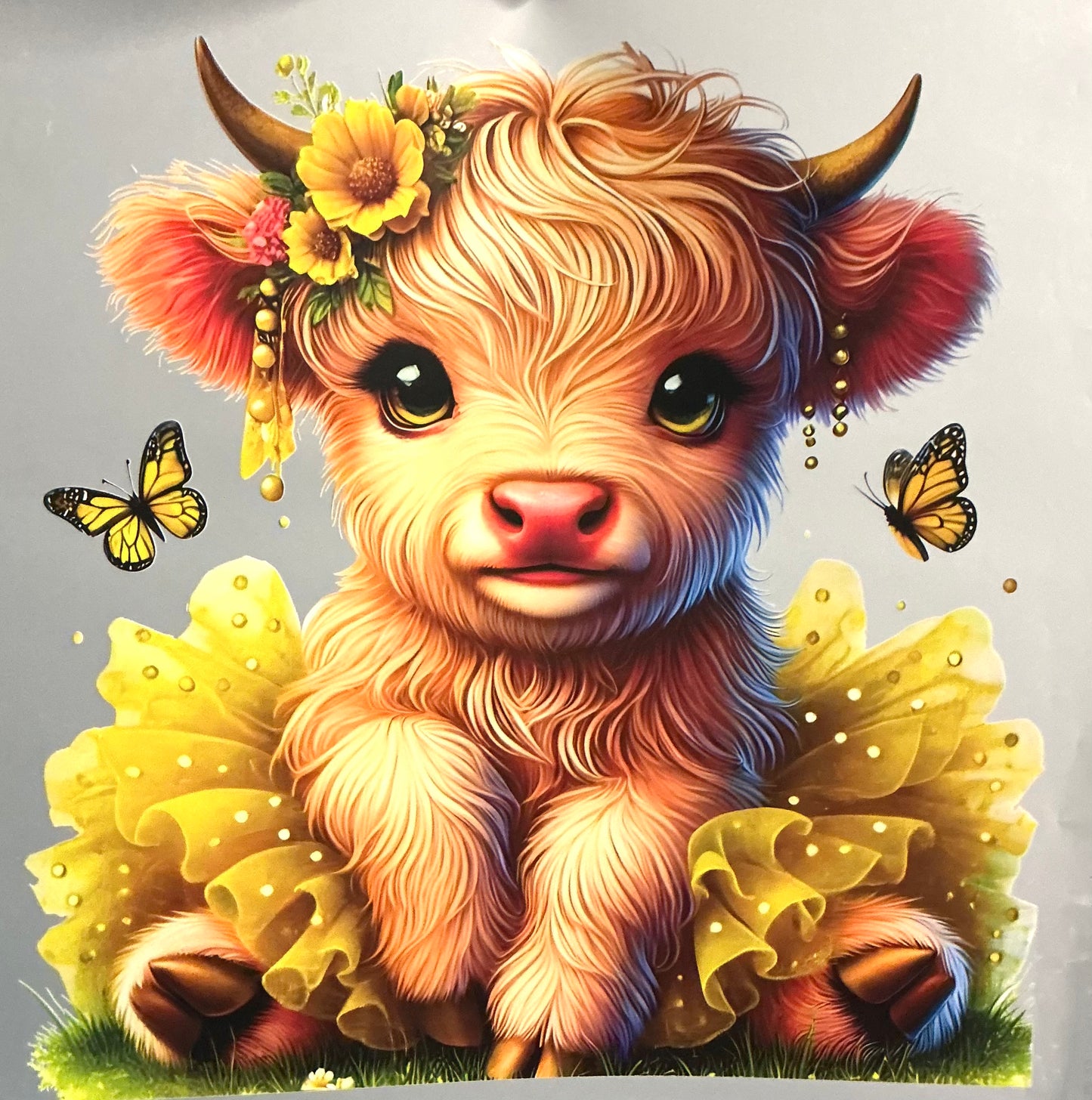 Yellow cow transfer