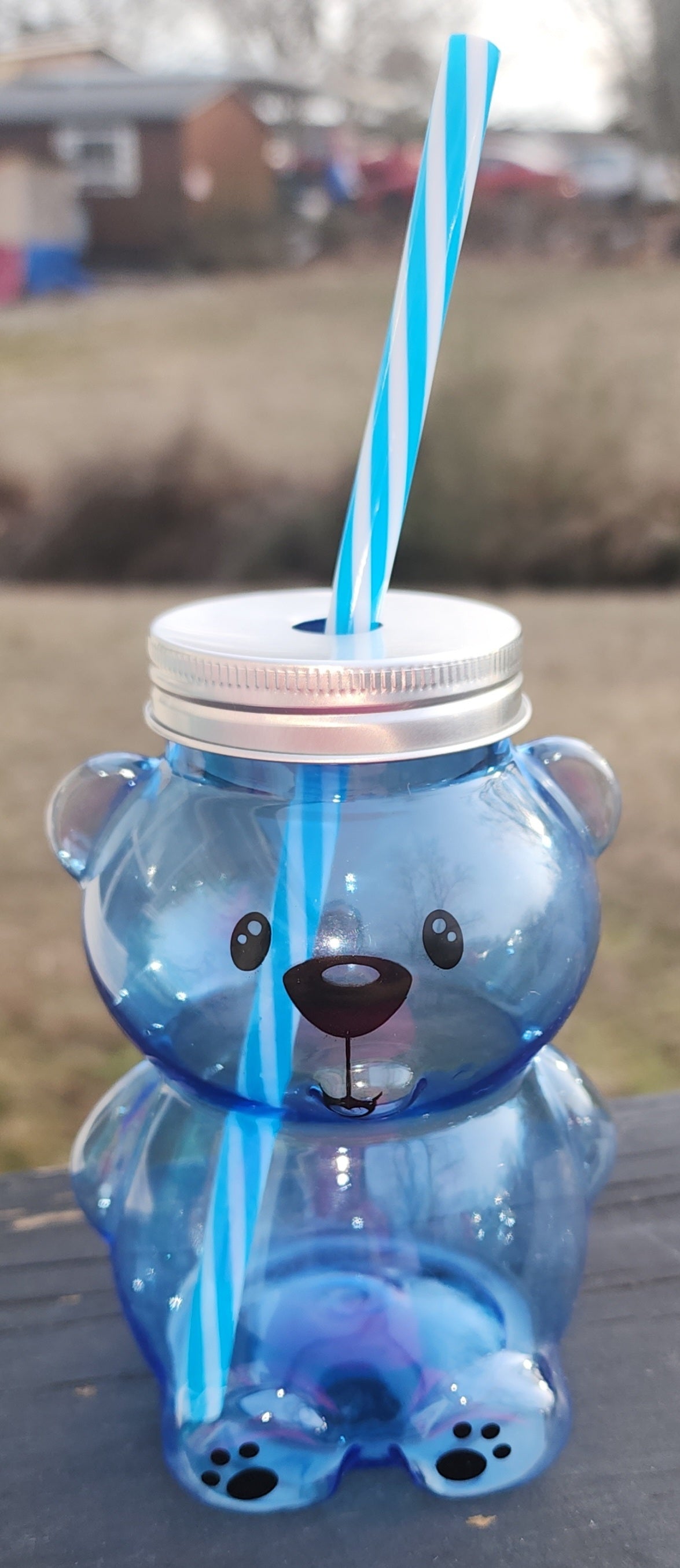 Dark Blue Bear Cup-Kids