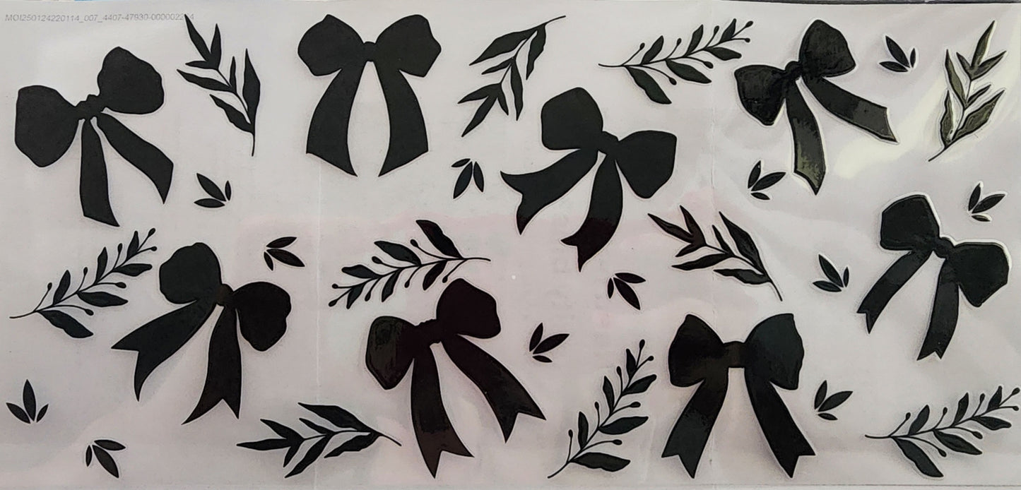 278-Black Bows Decal