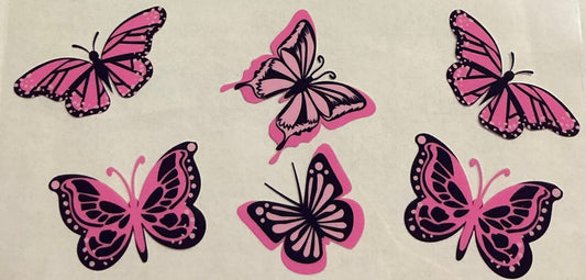 344-Pink Butterfly Decal