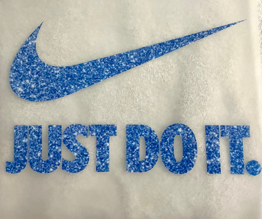 Blue Just do it T-shirt transfer