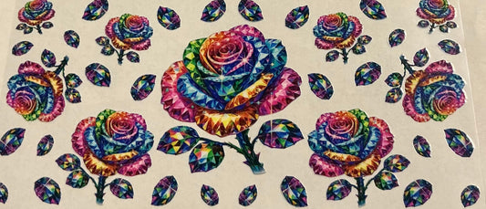 345-Rainbow Rose Decal