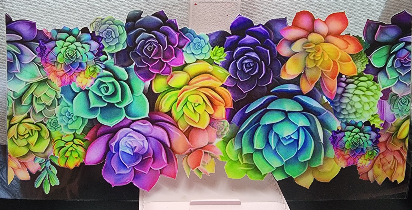 28-Floral succulents Decal