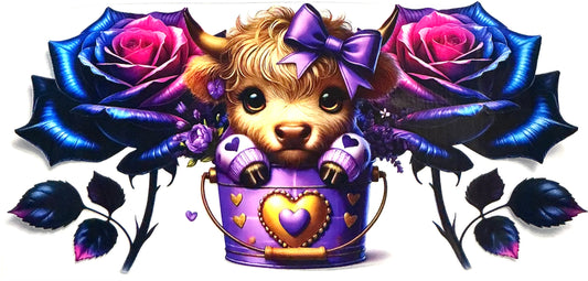 389-Purple cow decal