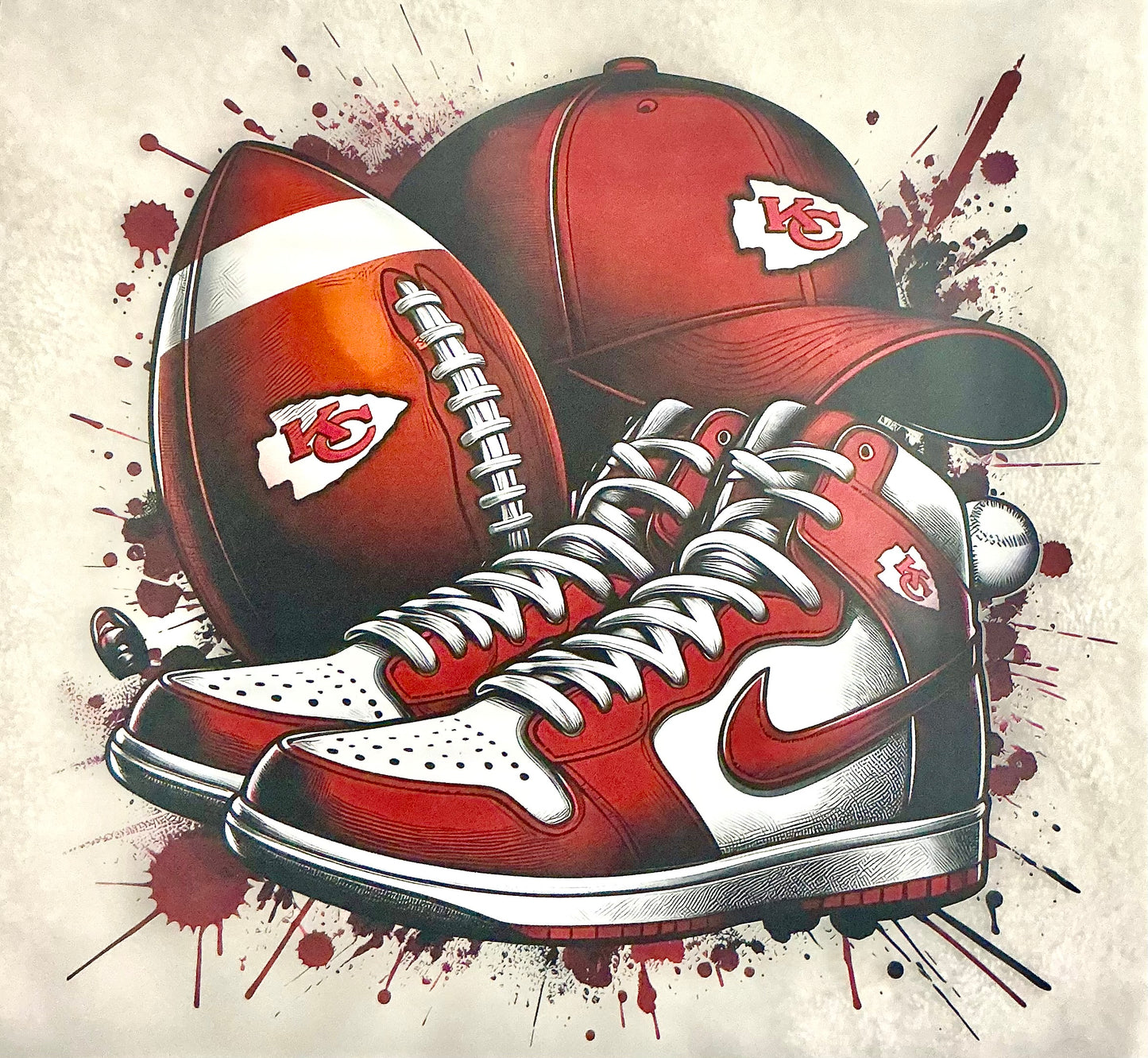 Kc shoe T-shirt transfer
