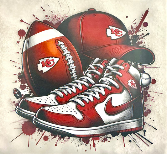 Kc shoe T-shirt transfer