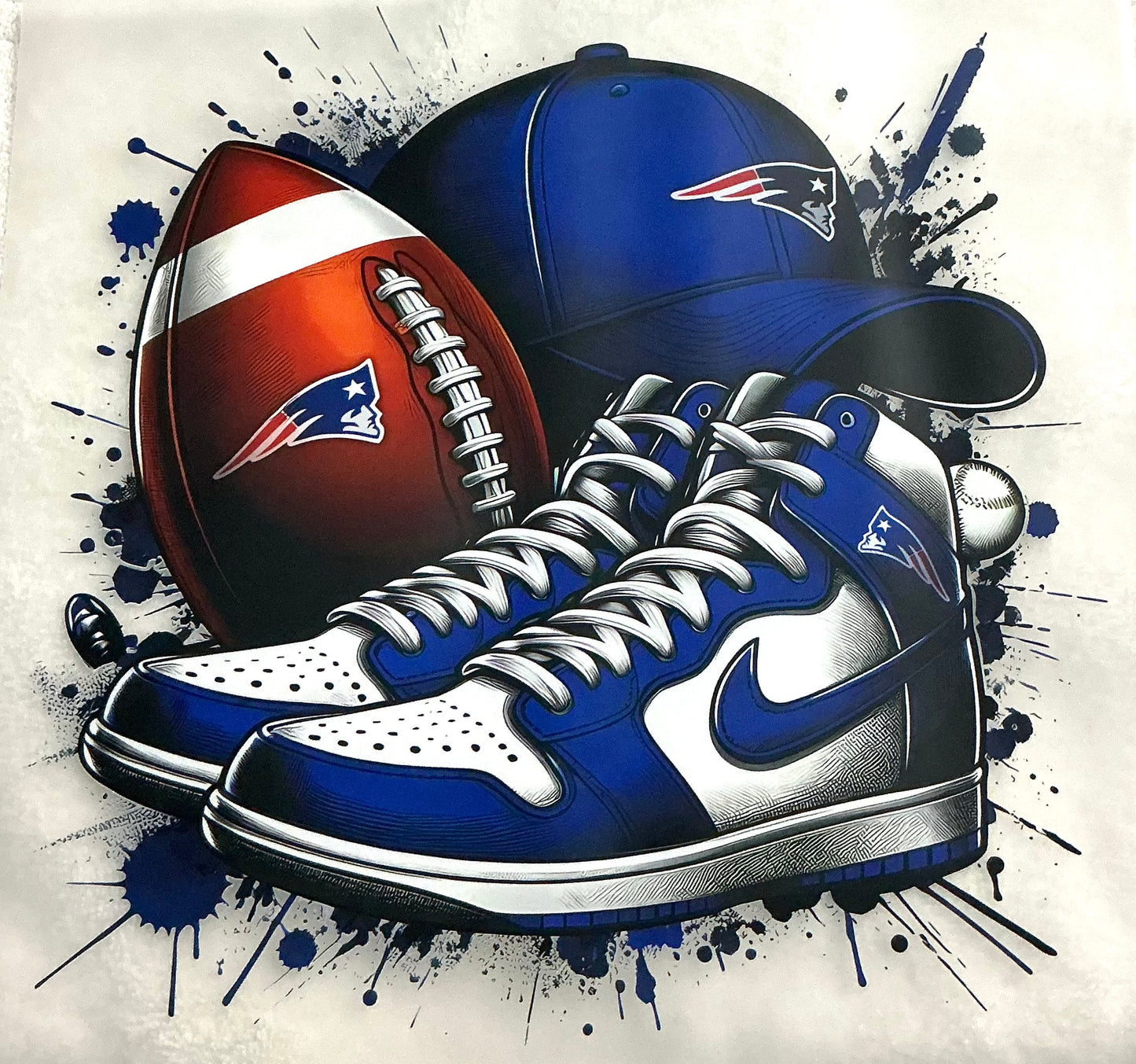 Patriots shoe T-shirt transfer