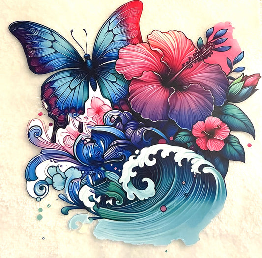 Butterfly flower transfer