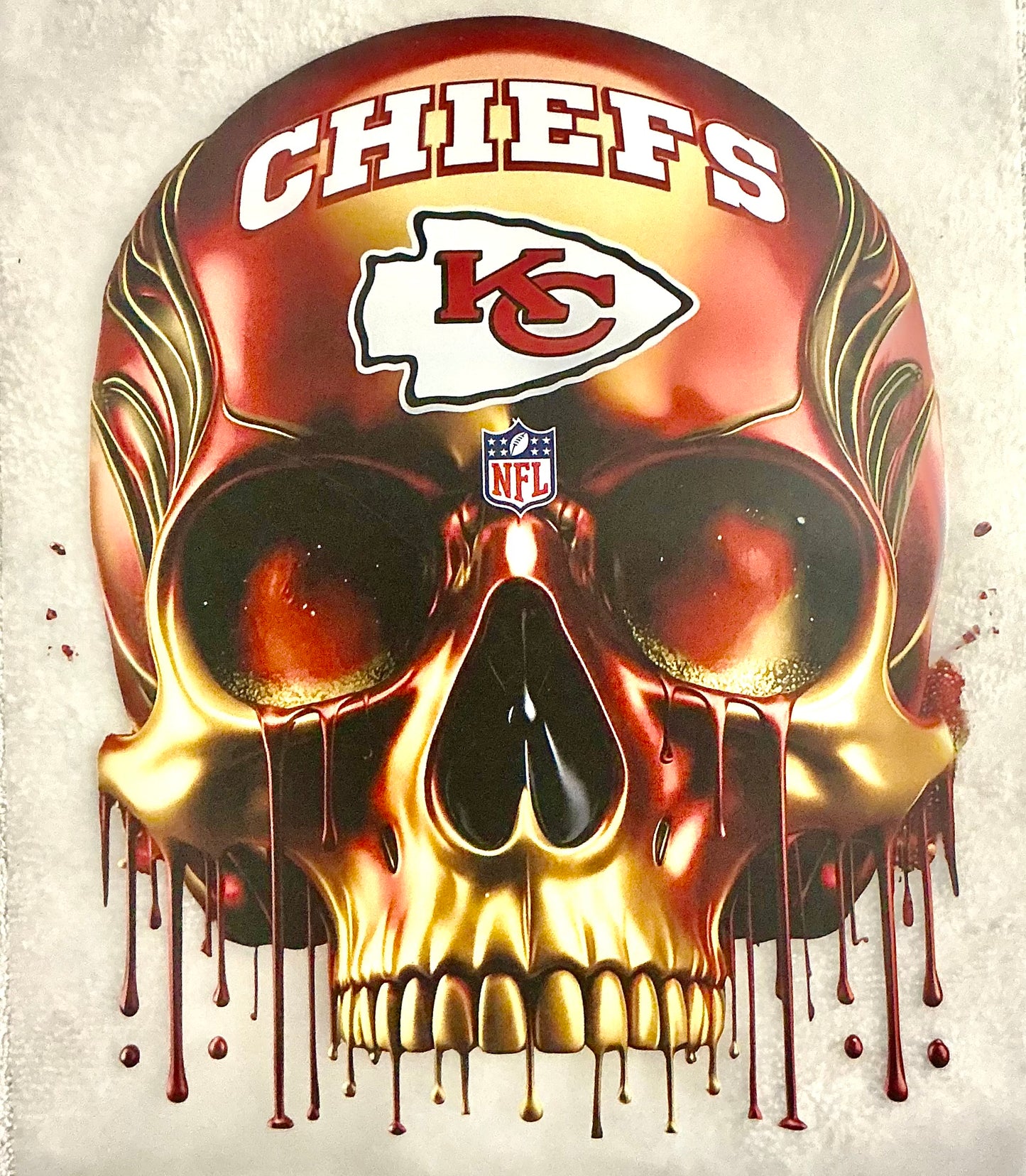Chiefs skull T-shirt transfer