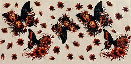 347- Orange Butterfly Decal