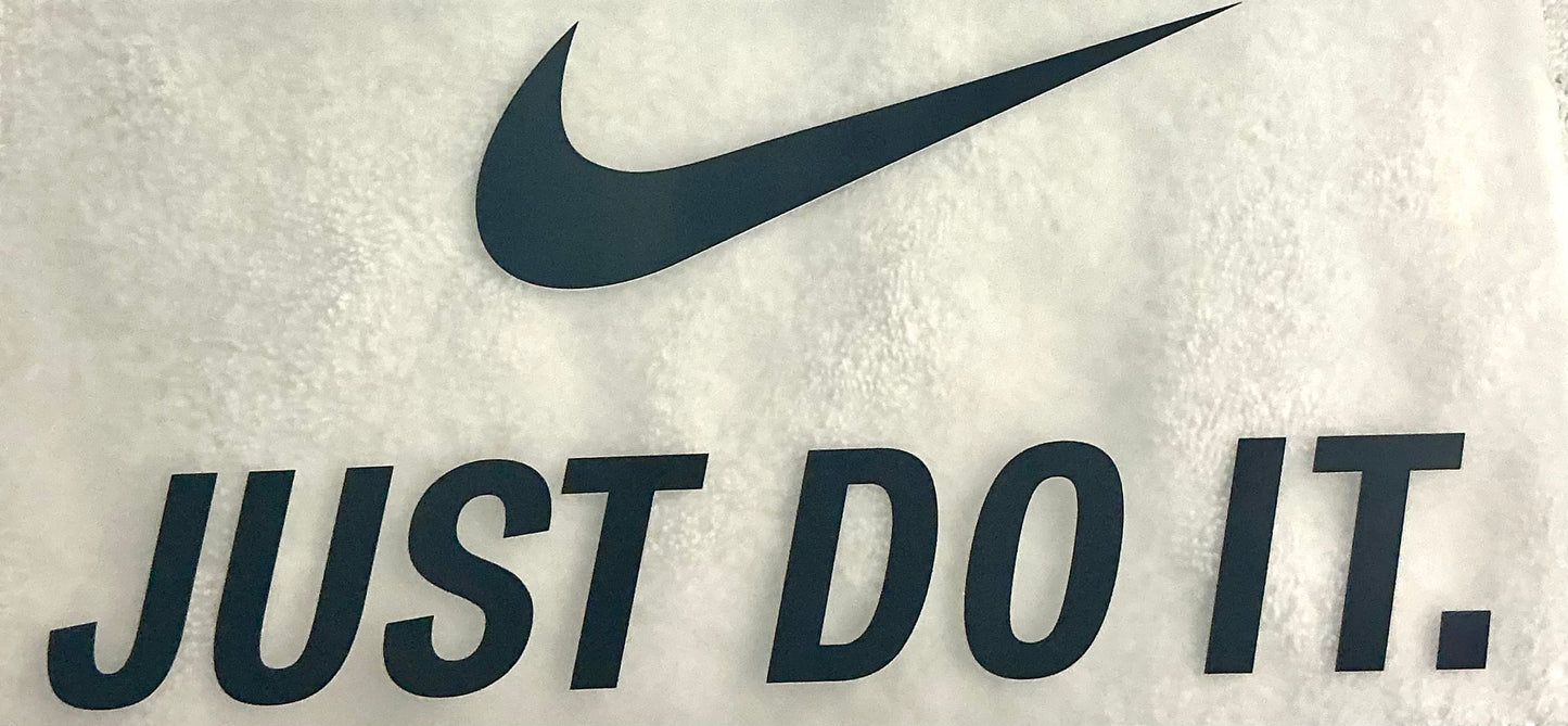 Black Just do it T-shirt transfer