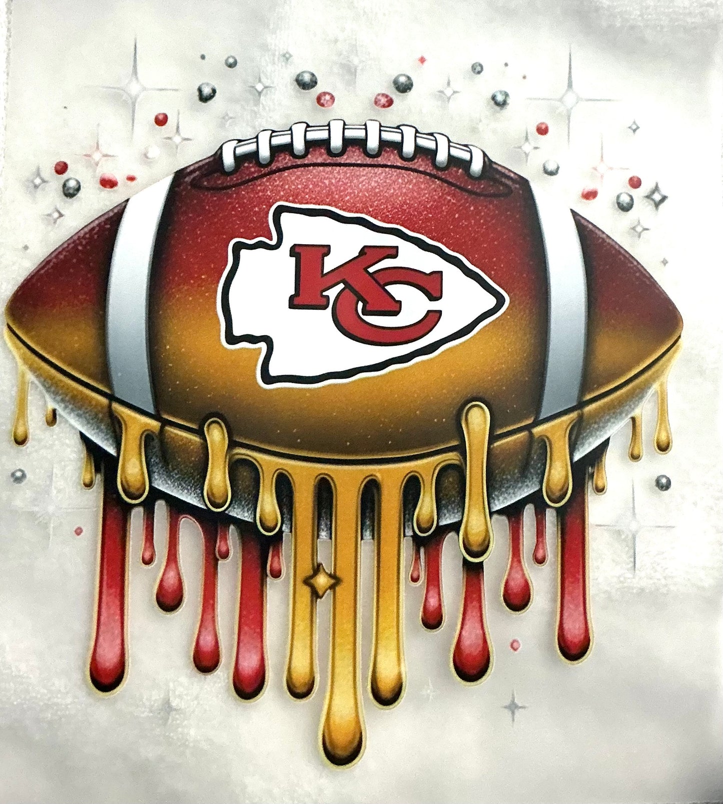 Kc football drip T-shirt transfer