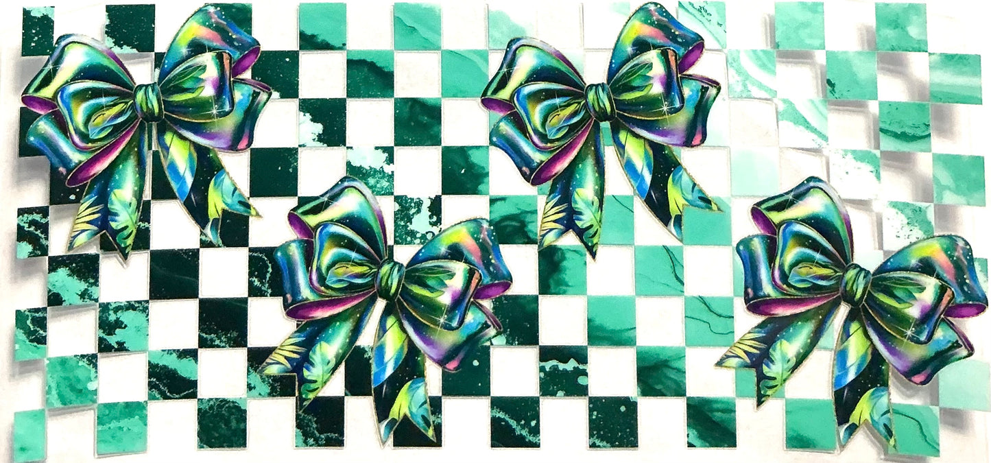 378-Green bow decal