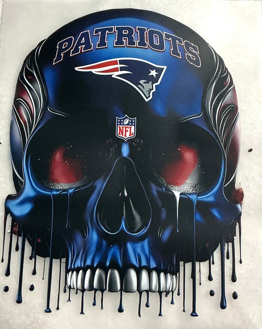 Patriots skull T-shirt transfer