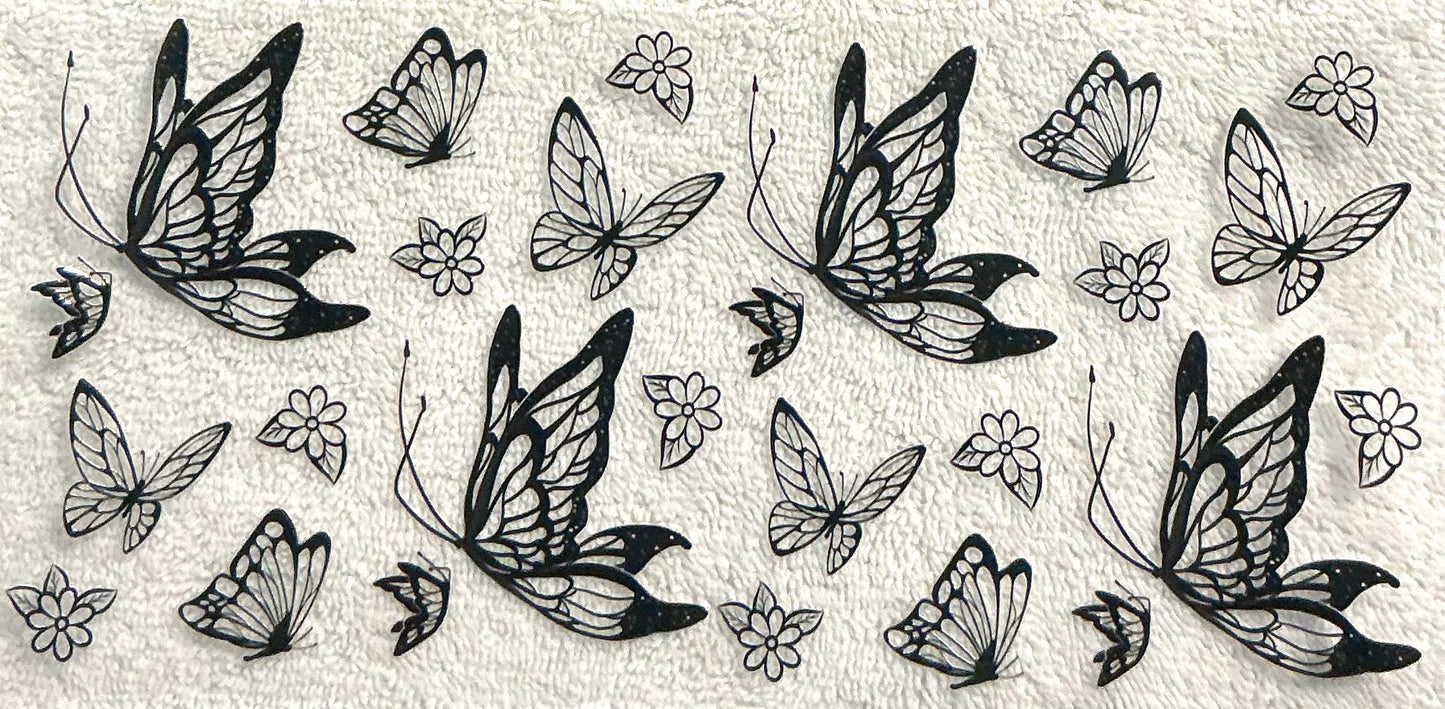 426- Black butterfly decal