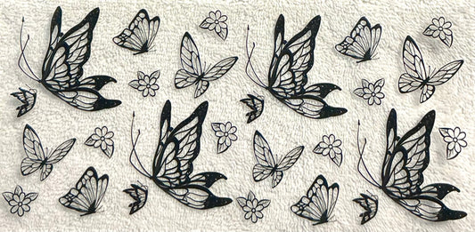 426- Black butterfly decal