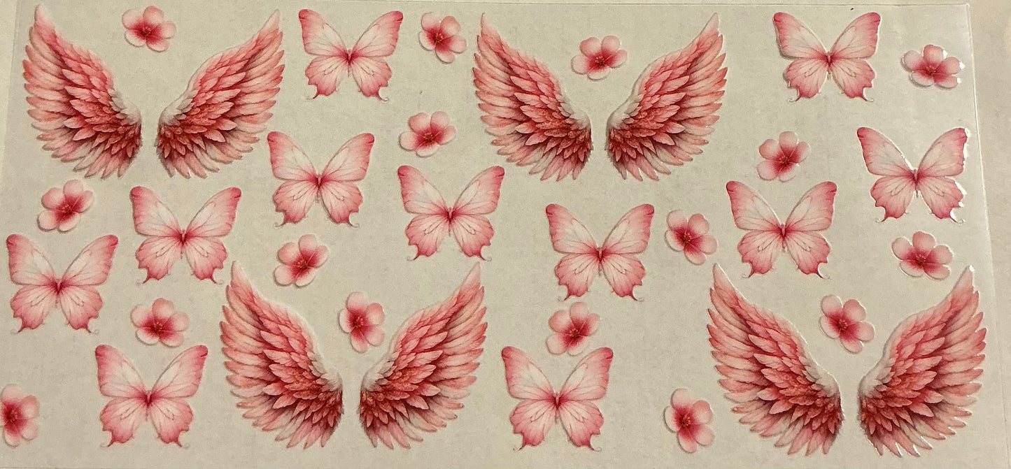329-Pink Wing Decal