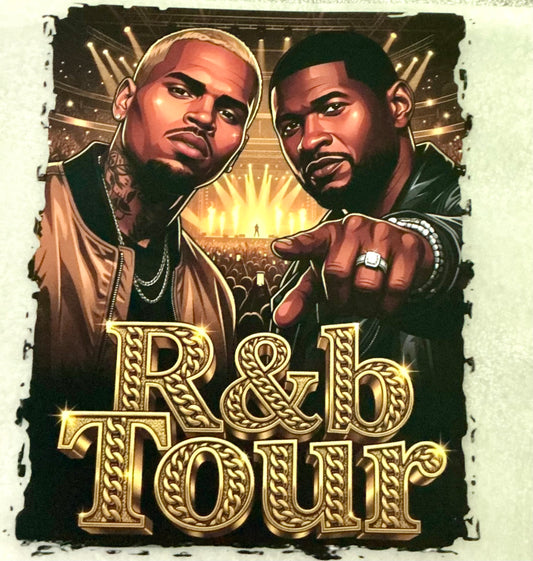R&B tour t-shirt transfer