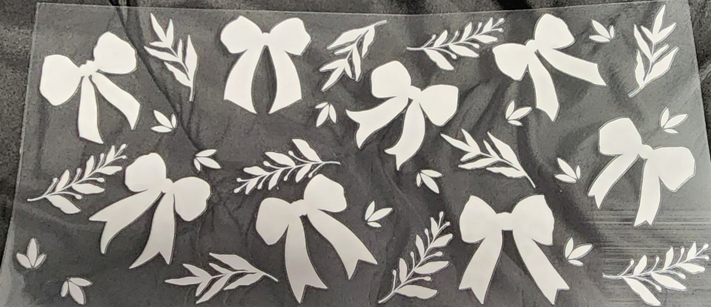 309-White Bows Decal