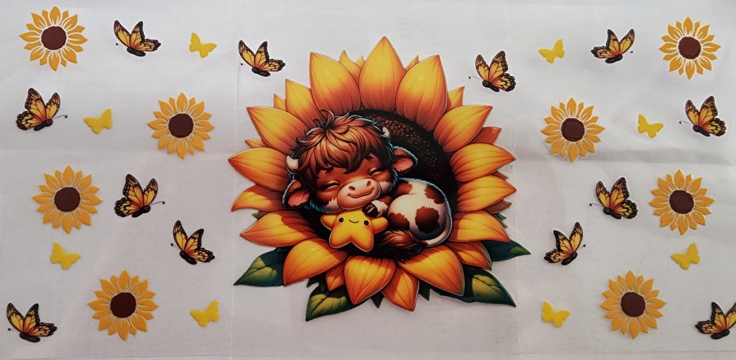 275-Sunflower Cow Decal