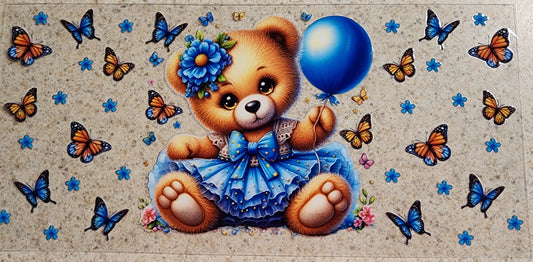 153-Blue Bear Decal