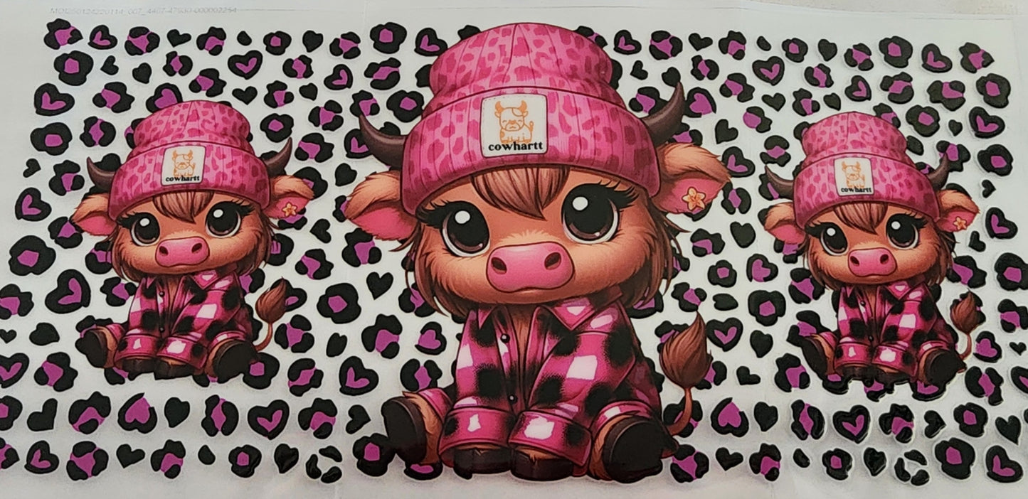 279-Pink Cow Decal