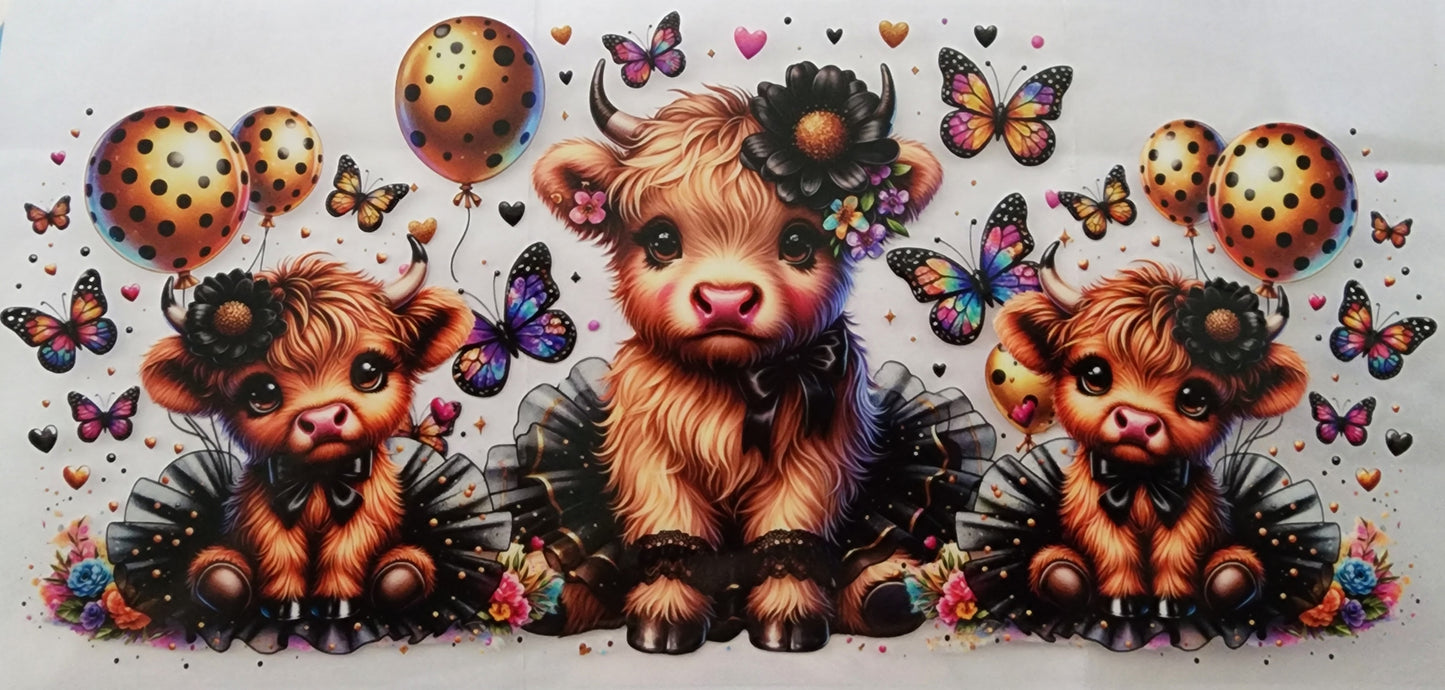 294-Black Gold Cow Decal